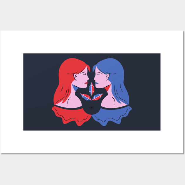 Gemini - The Twins Wall Art by novaispurple